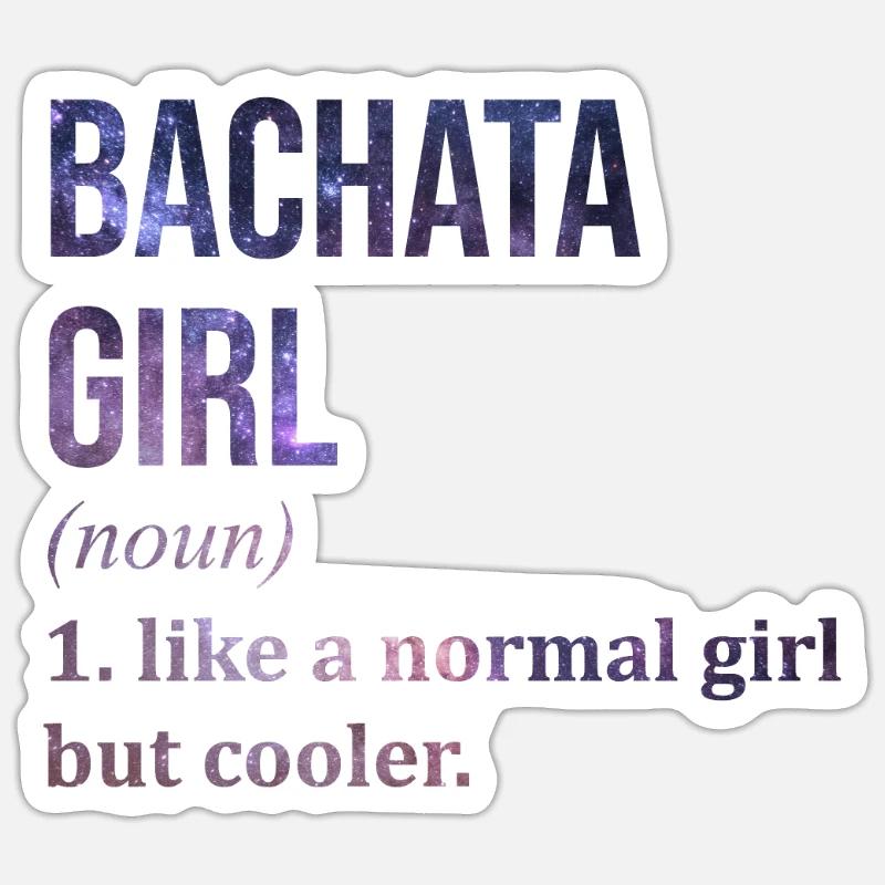Bachata - Sticker Größe S (10 x 10 cm) - Mattweiß