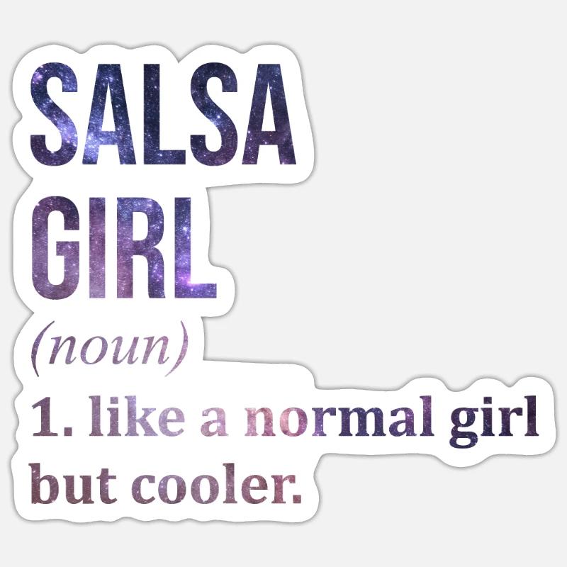 salsa - Sticker taille S (10 x 10 cm) - blanc mat