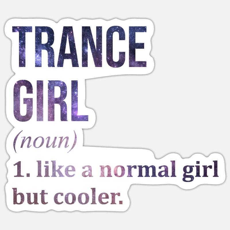 Trance - Sticker Größe S (10 x 10 cm) - Mattweiß