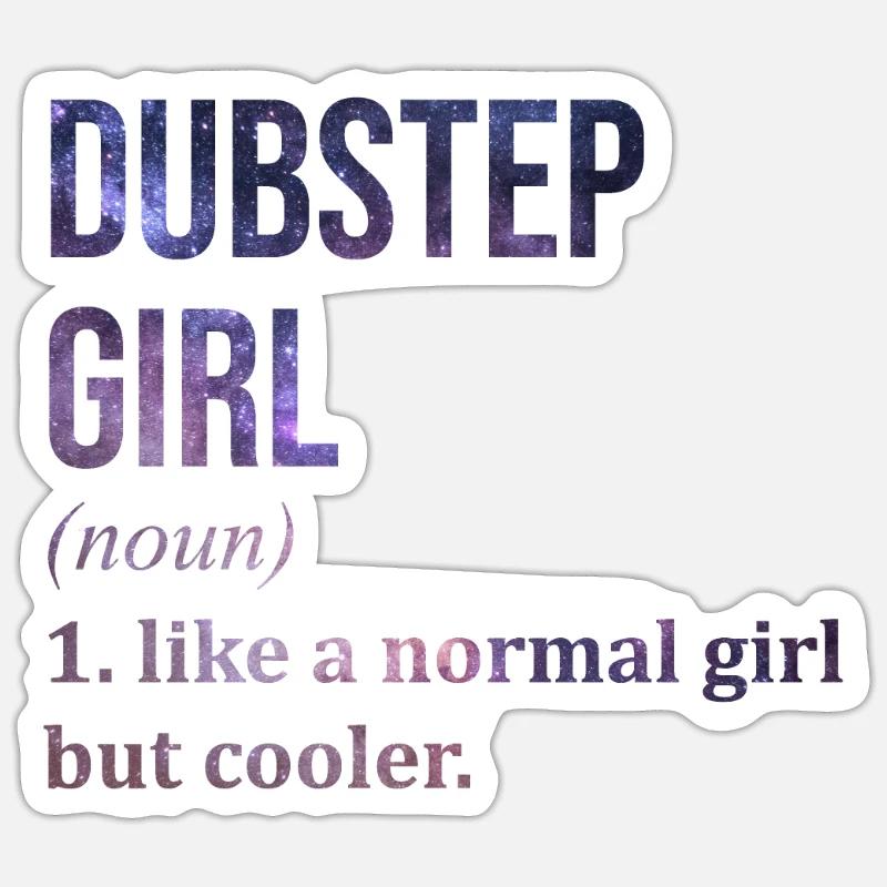 dubstep - Sticker taille S (10 x 10 cm) - blanc mat