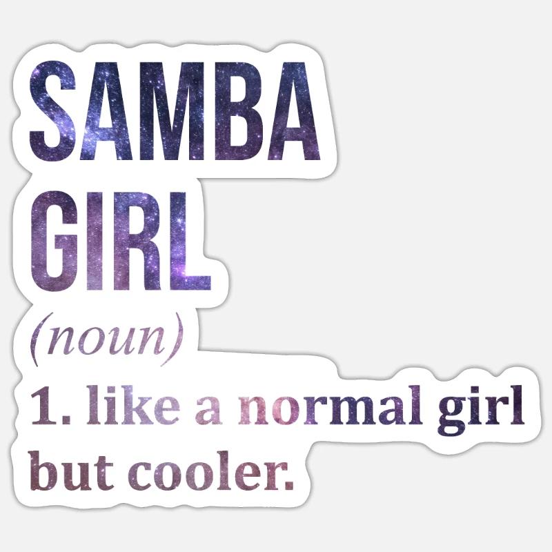 Samba - Sticker size S (10 x 10 cm) - white matte