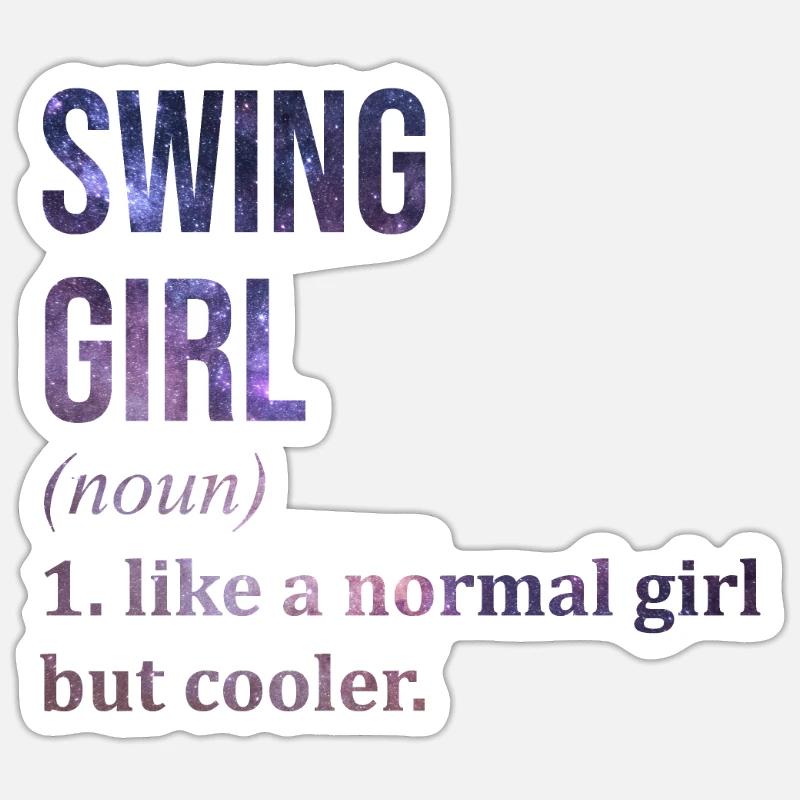 Swing - Sticker size S (10 x 10 cm) - white matte