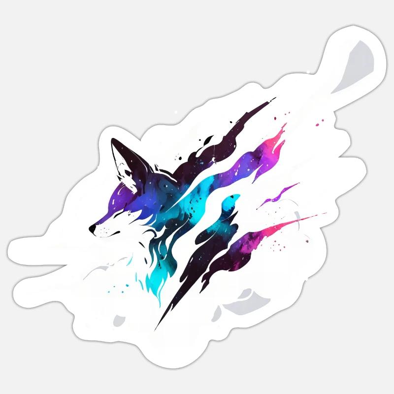 Cosmic Fox Sticker size S (10 x 10 cm)