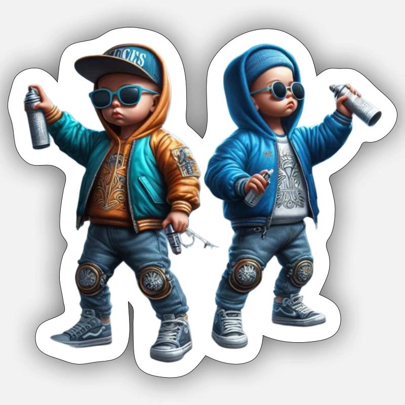 Coole Graffiti-Sprayer Sticker Größe S (10 x 10 cm)