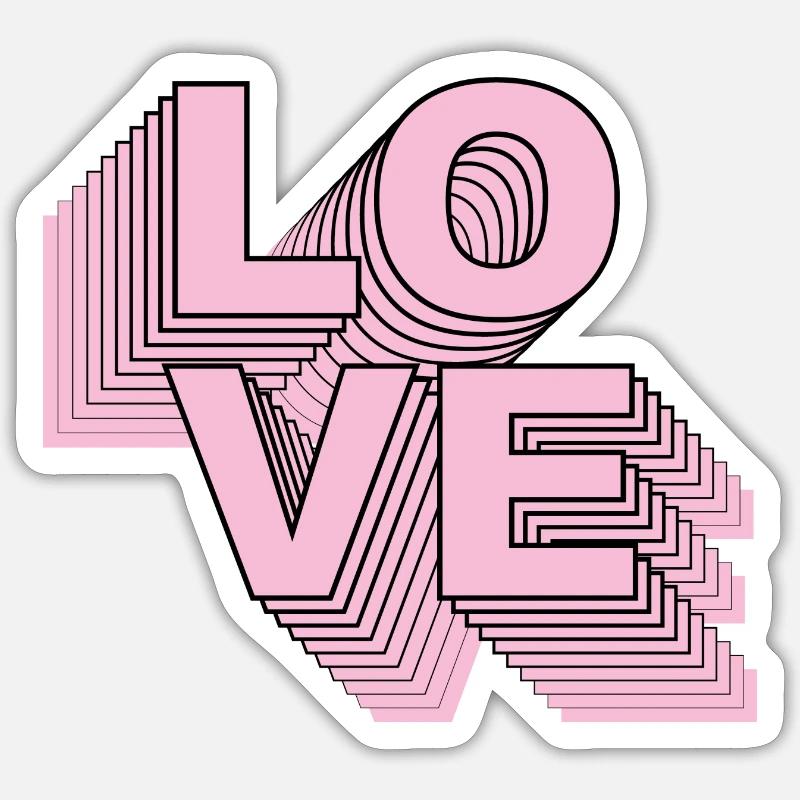 LIEBE - Sticker Größe S (10 x 10 cm) - Mattweiß