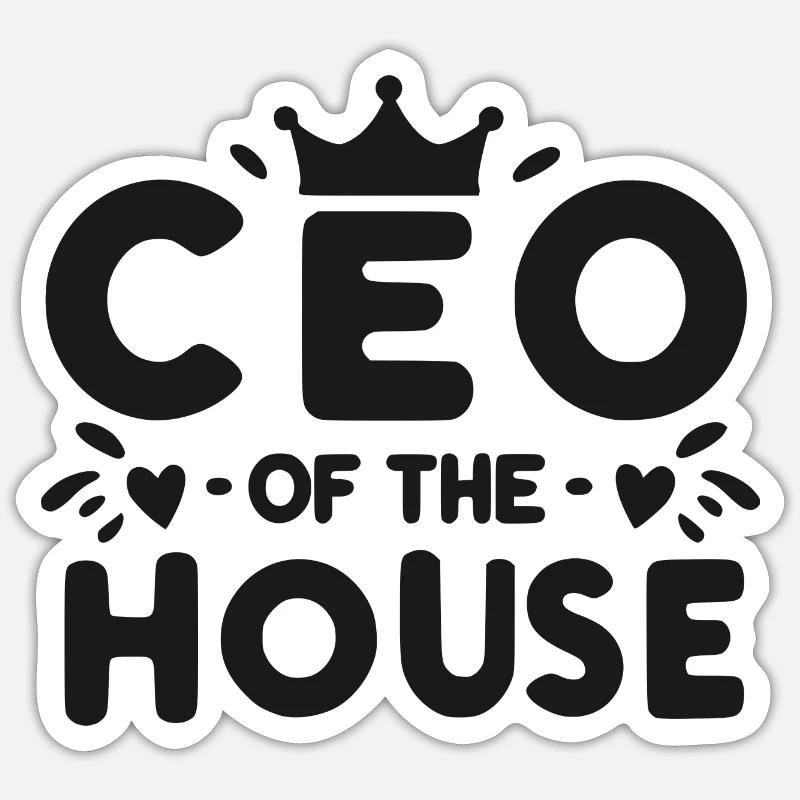 CEO des Hauses Sticker Größe S (10 x 10 cm)