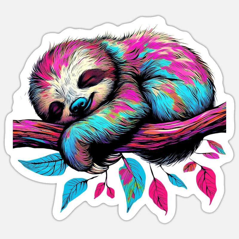 Sloth Sticker size S (10 x 10 cm)