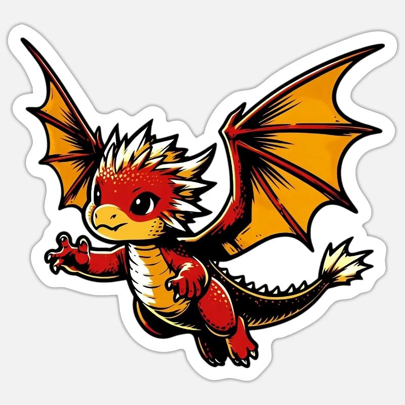 Drache Sticker Größe S (10 x 10 cm)