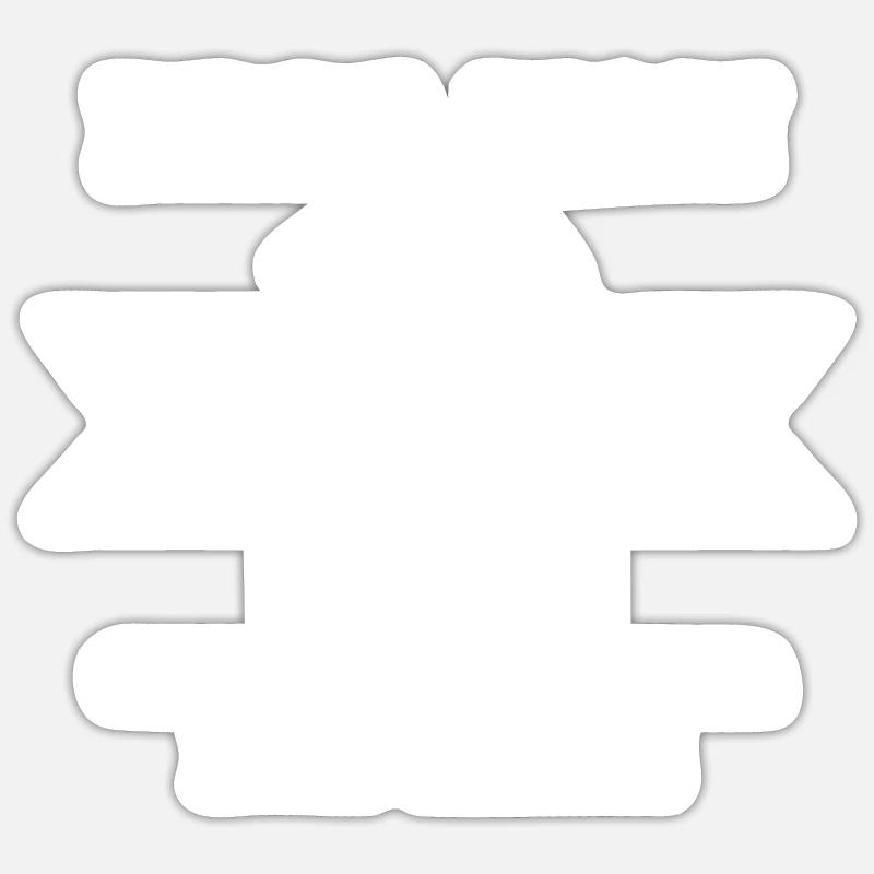 Papa Von 2 Kindern - Sticker Größe S (10 x 10 cm) - Mattweiß