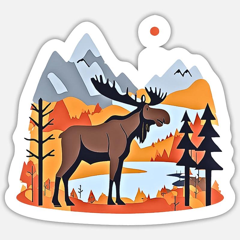 Skandi-Romantik Sticker Größe S (10 x 10 cm)