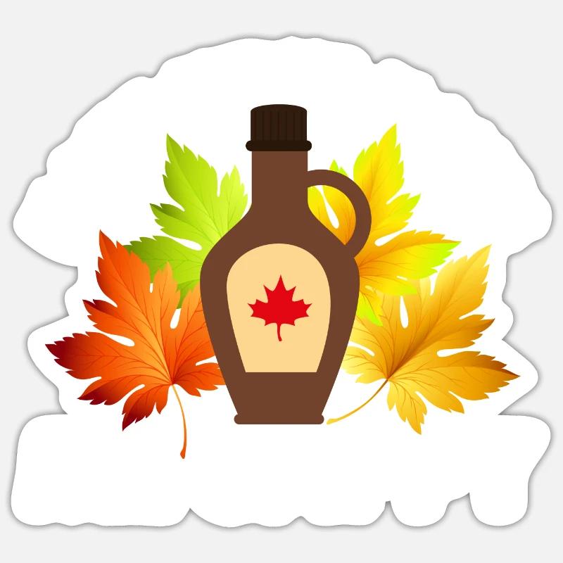 Make Syrup Makes Me Sappy Maple Tapping Sticker Größe S (10 x 10 cm)