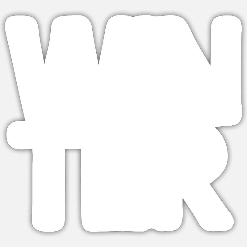 Hiver - Sticker taille S (10 x 10 cm) - blanc mat