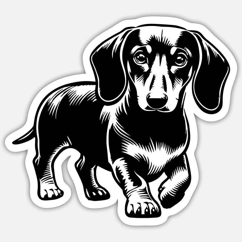 Dachshund - Sticker size S (10 x 10 cm) - white matte