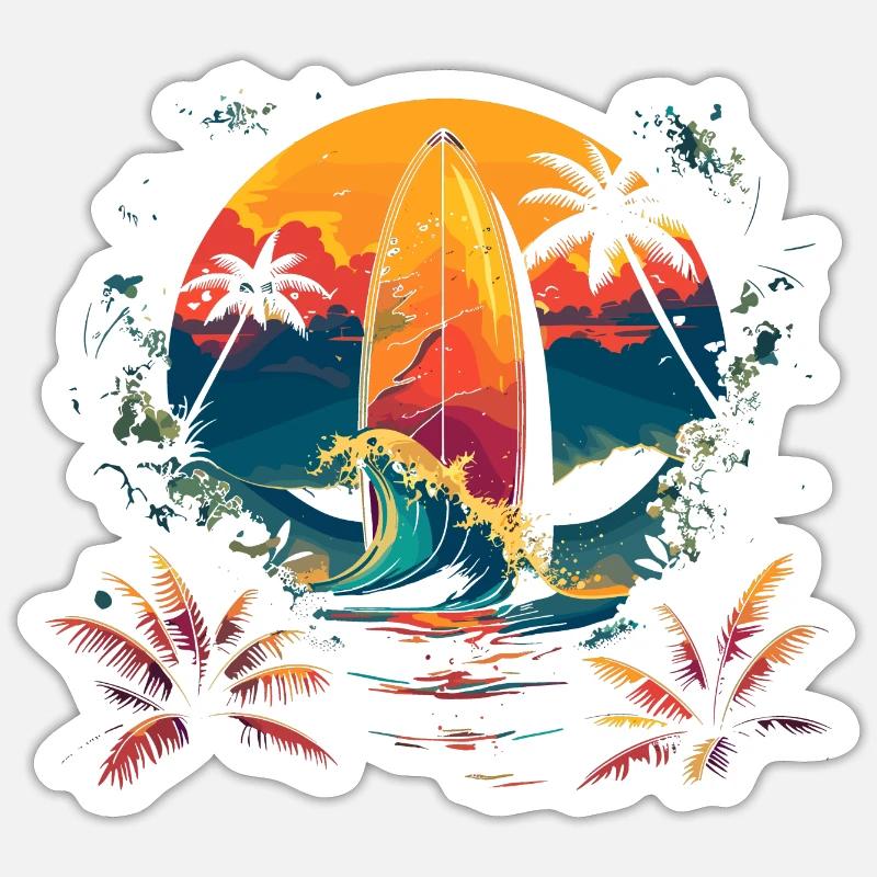 Surf Sticker taille S (10 x 10 cm)