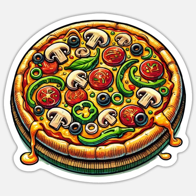 Pizza Sticker size S (10 x 10 cm)