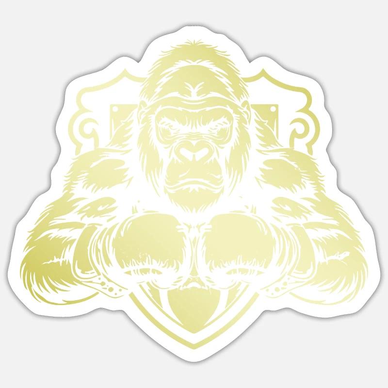 Gorilla Boxer Sticker size S (10 x 10 cm)