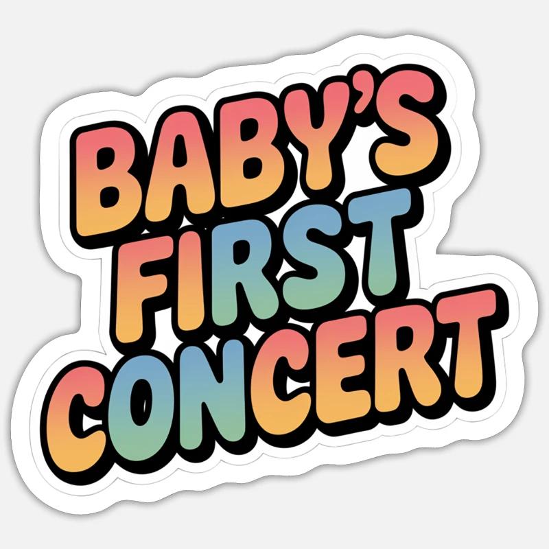 Baby's First Concert 18 - Sticker Größe S (10 x 10 cm) - Mattweiß