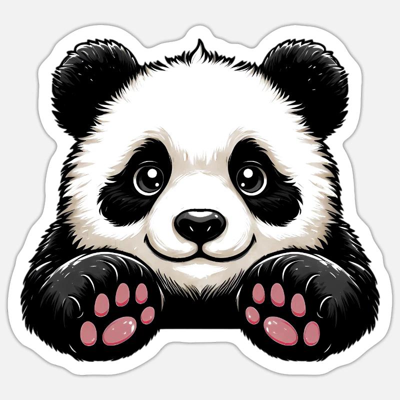 Panda - Sticker size S (10 x 10 cm) - white matte