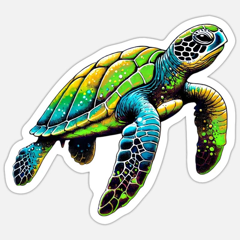 Turtle Sticker size S (10 x 10 cm)