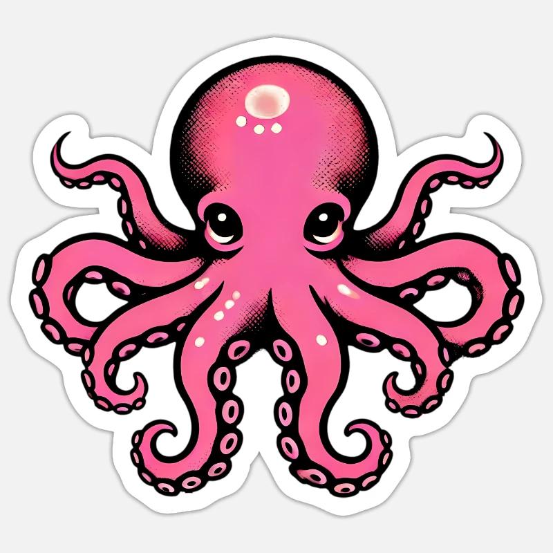 Octopus Sticker size S (10 x 10 cm)