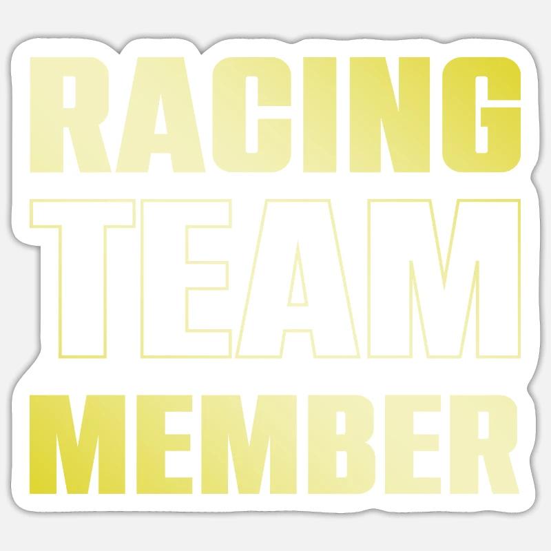 Équipe de course Sticker taille S (10 x 10 cm)