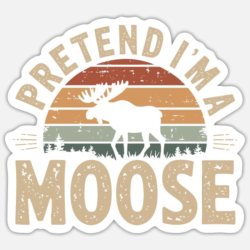 Witziger Elch-Spruch Sticker Größe S (10 x 10 cm)