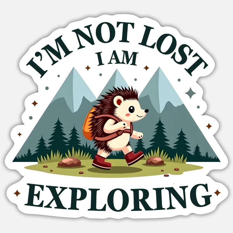 Je ne suis pas perdu J’explore - Randonnée et exploration Sticker taille S (10 x 10 cm)