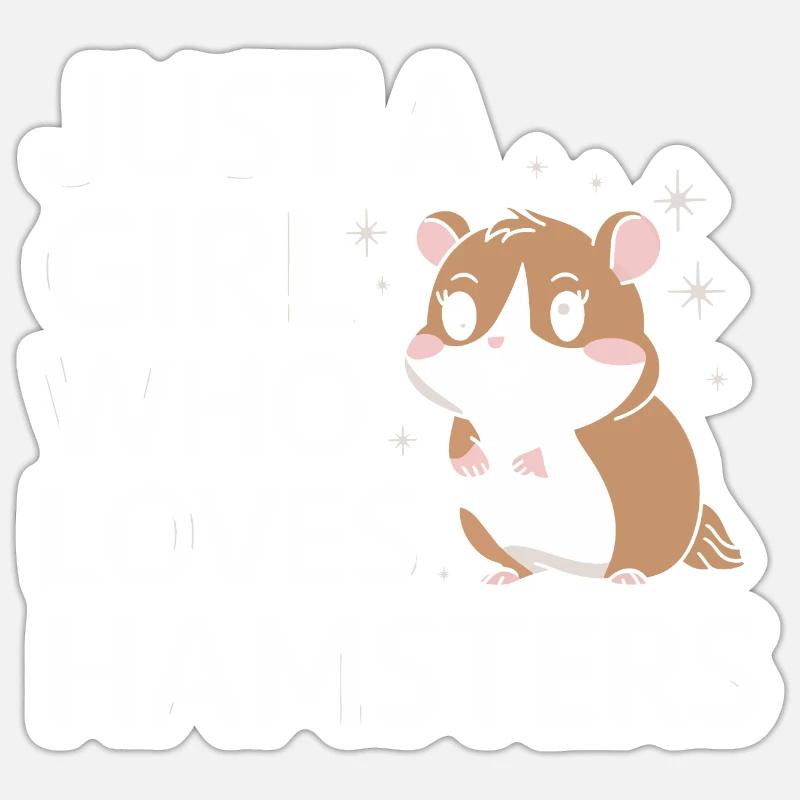 Hamster - Sticker size S (10 x 10 cm) - white matte