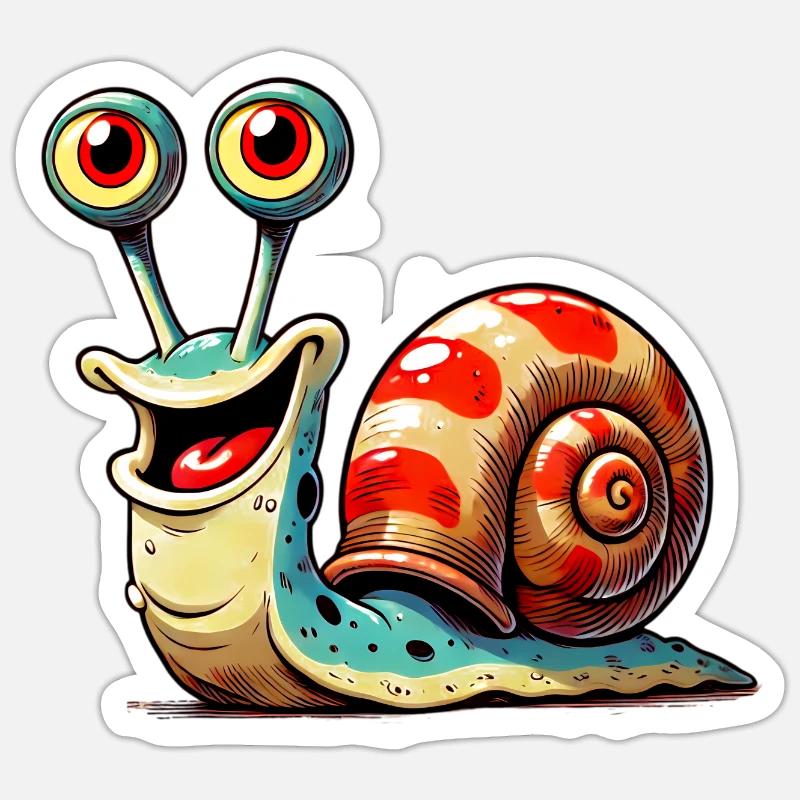 Snail - Sticker size S (10 x 10 cm) - white matte