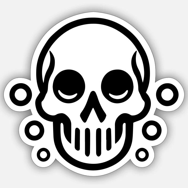 Bubble Skull - Comic Design - Sticker size S (10 x 10 cm) - white matte