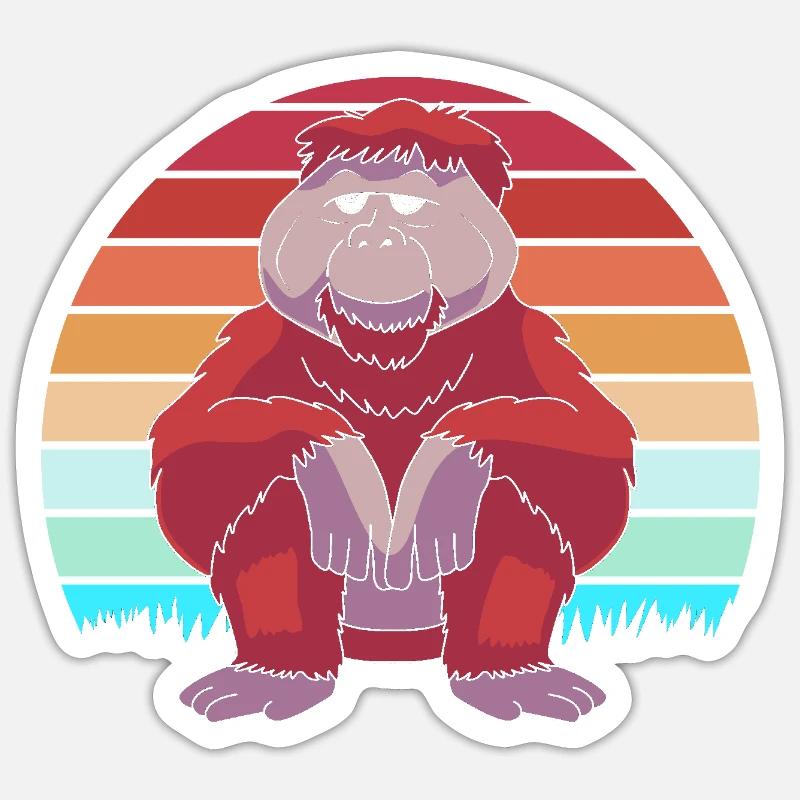 Orangutan - Sticker size S (10 x 10 cm) - white matte
