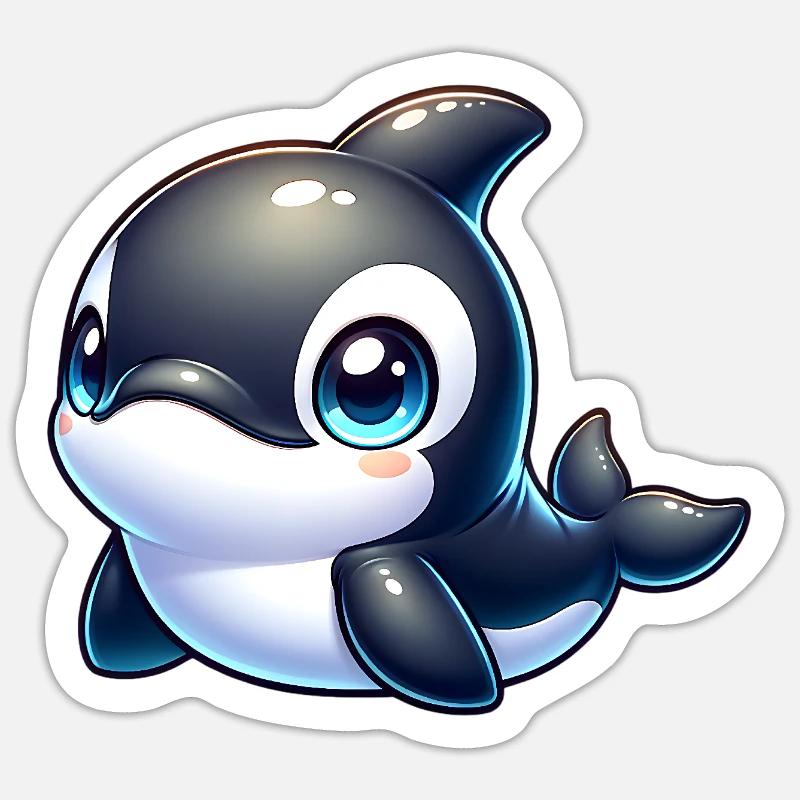 Killer whale - Sticker size S (10 x 10 cm) - white matte