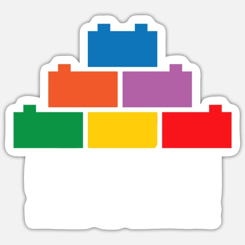 Brick Builder Brick Building Master Builder Sticker size S (10 x 10 cm)