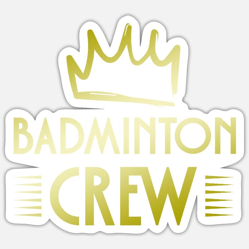 Équipe de badminton - Sticker taille S (10 x 10 cm) - blanc mat