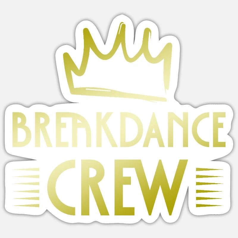 Breakdance Crew - Sticker Größe S (10 x 10 cm) - Mattweiß