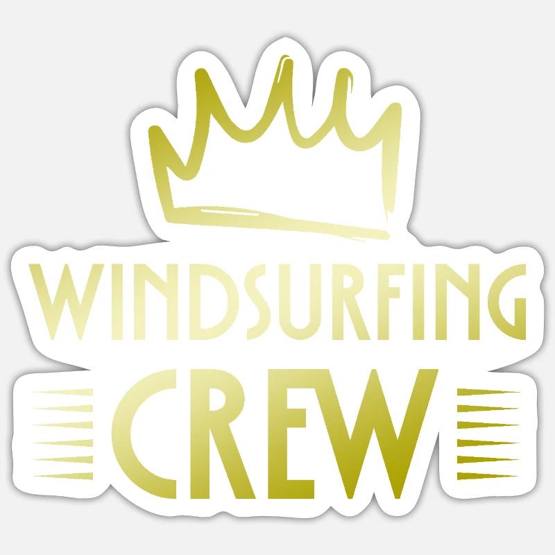Windsurfing Crew - Sticker size S (10 x 10 cm) - white matte