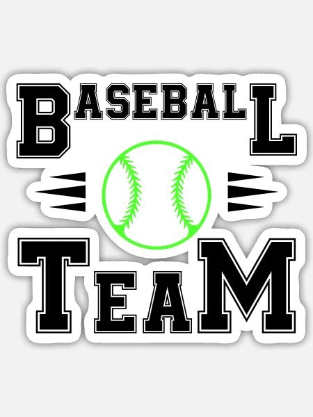 Baseball Team - Sticker size S (10 x 10 cm) - white matte