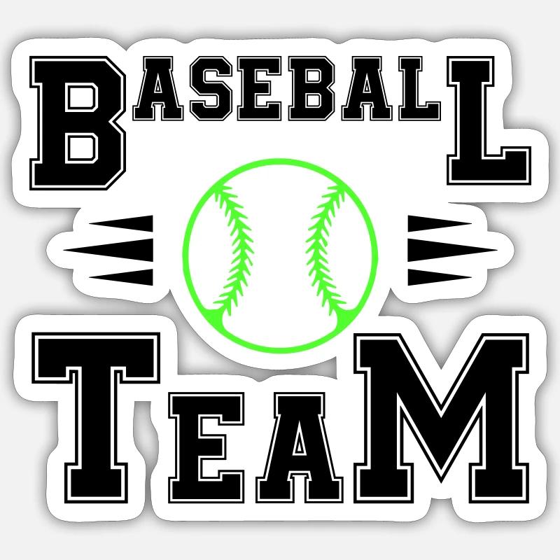 baseball team Sticker Größe S (10 x 10 cm)