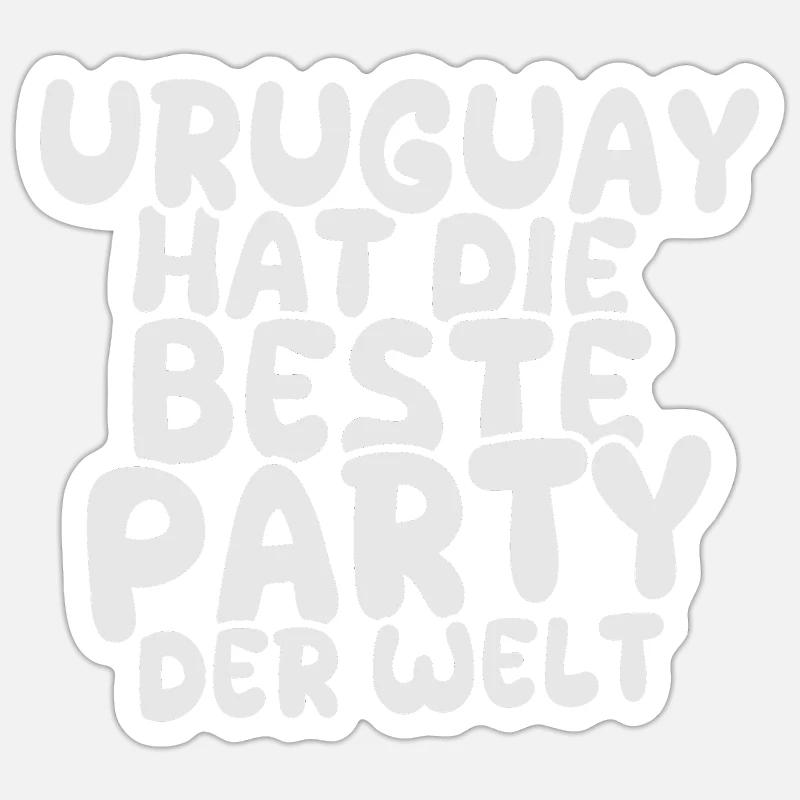 Destination de vacances Uruguay - Sticker taille S (10 x 10 cm) - blanc mat