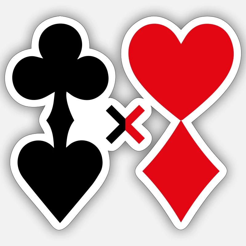 Conception de carte minimaliste | multicolore Sticker taille S (10 x 10 cm)