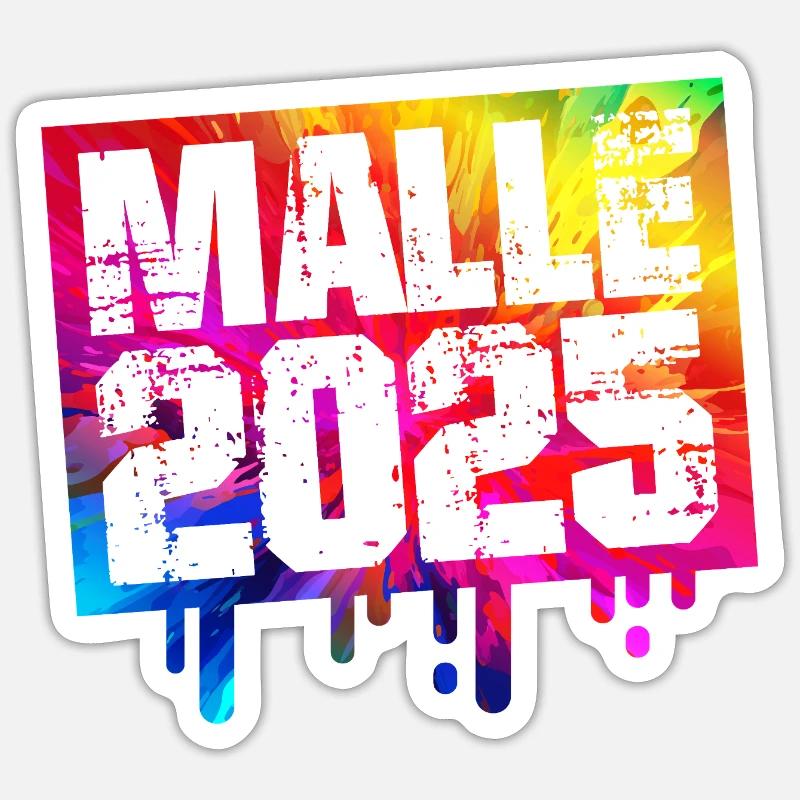 Malle 2025 - Sticker size S (10 x 10 cm) - white matte