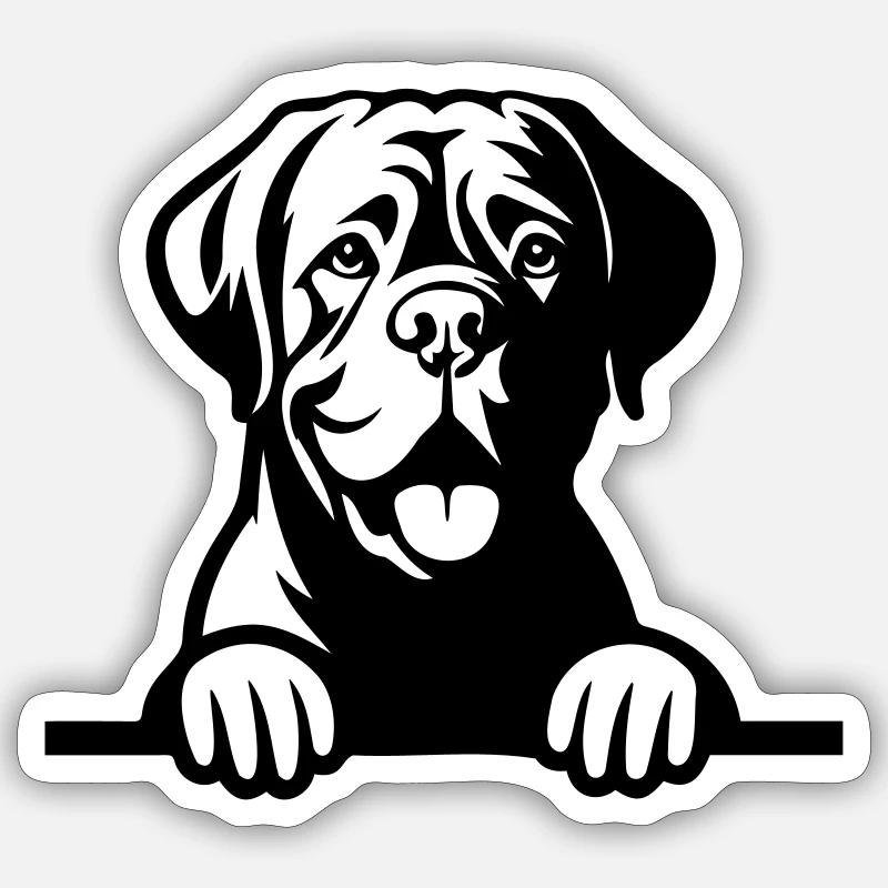 Dogue De Bordeaux Sticker taille S (10 x 10 cm)