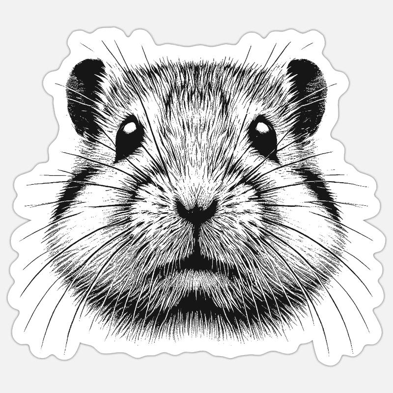 Common hamster Sticker size S (10 x 10 cm)