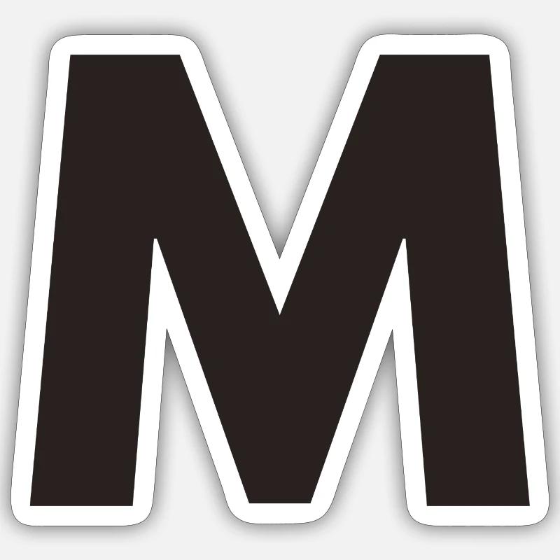 M - Sticker Größe S (10 x 10 cm) - Mattweiß