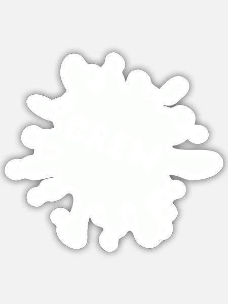 crew klecks splatter - Sticker Größe S (10 x 10 cm) - Mattweiß