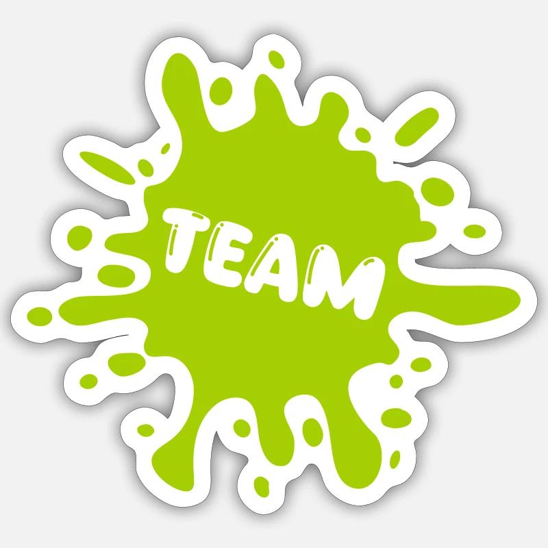 L’équipe Klecks Splatter - Sticker taille S (10 x 10 cm) - blanc mat