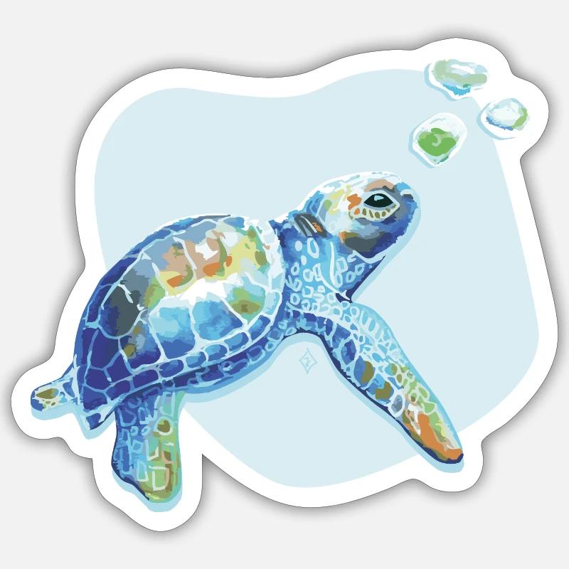 Turtle 03 Sticker Größe S (10 x 10 cm)