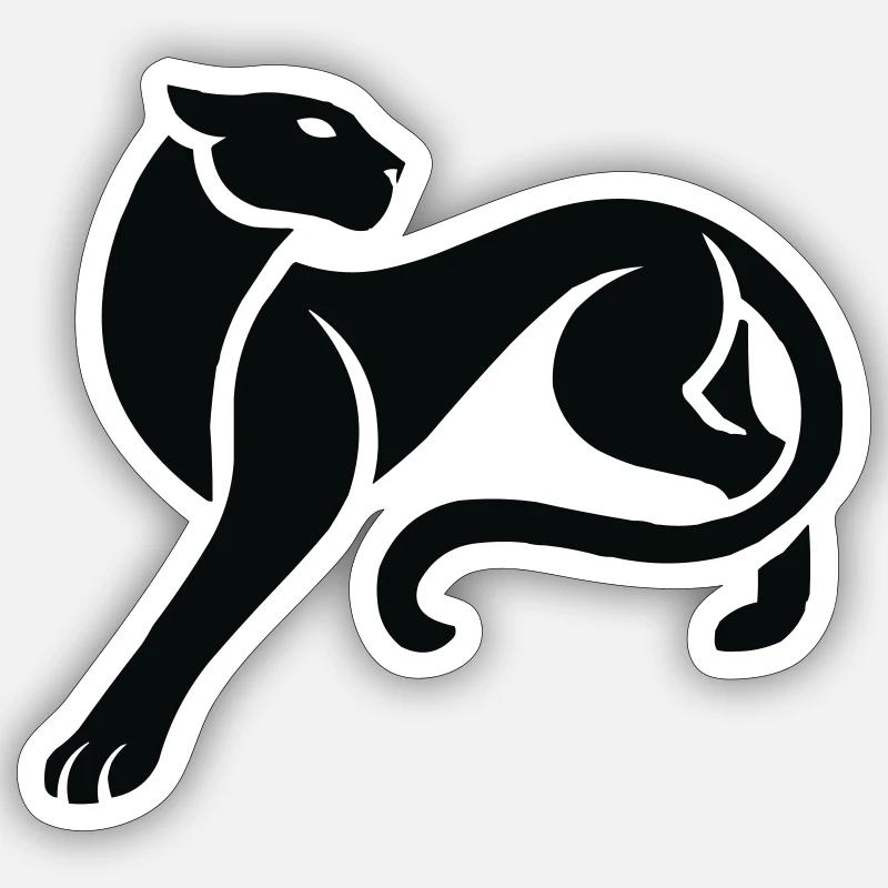 panther - Sticker size S (10 x 10 cm) - white matte