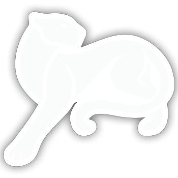 panther - Sticker Größe S (10 x 10 cm) - Mattweiß - Vorne