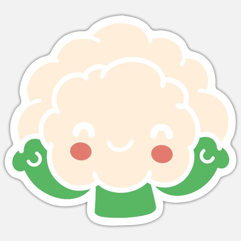 Chou-fleur Sticker taille S (10 x 10 cm)